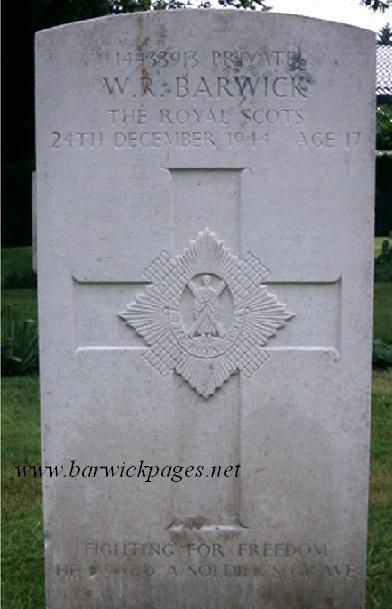 War Grave of William Robert Barwick